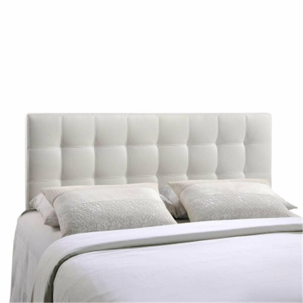 East End Imports Lily Queen Vinyl Headboard- White MOD-5130-WHI